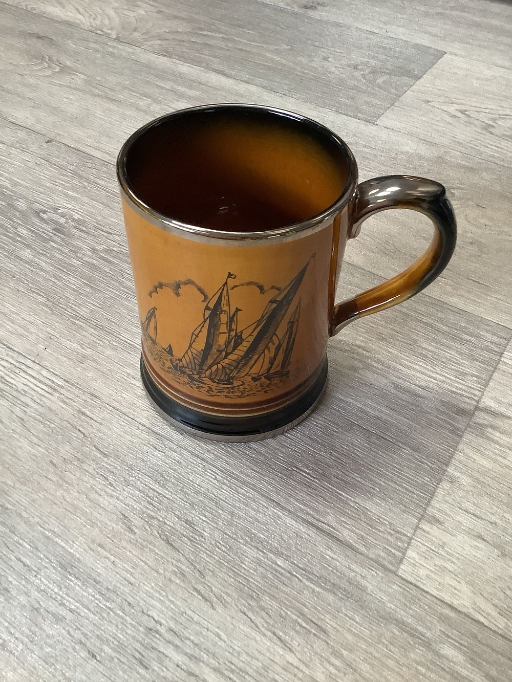 Lot 272: Arthur Wood Nautical Sailing Ship Ceramic Tankard - Very Good Condition