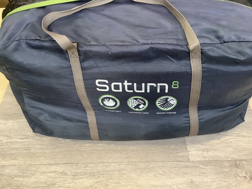 Lot 314: Saturn 8 Navy Blue Eight Person Camping Tent - Used Condition