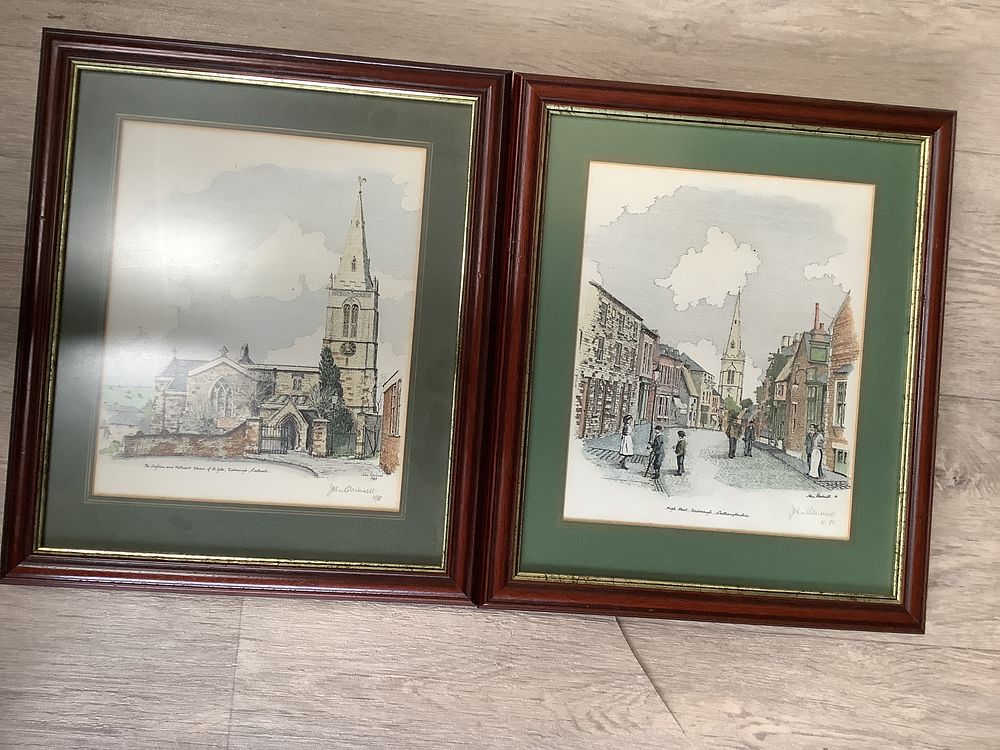 Lot 280: John Blackwell Signed Framed Topographical Prints of Desborough Scenes - Very Good Condition
