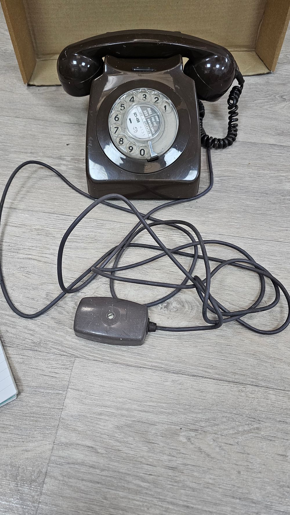 Lot 322: BTM GPO 746 Style Brown Rotary Dial Telephone