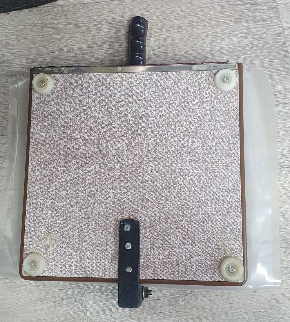 Lot 280: Gujarati Papdi Machine Wood and Stainless Steel Press - Excellent Condition.