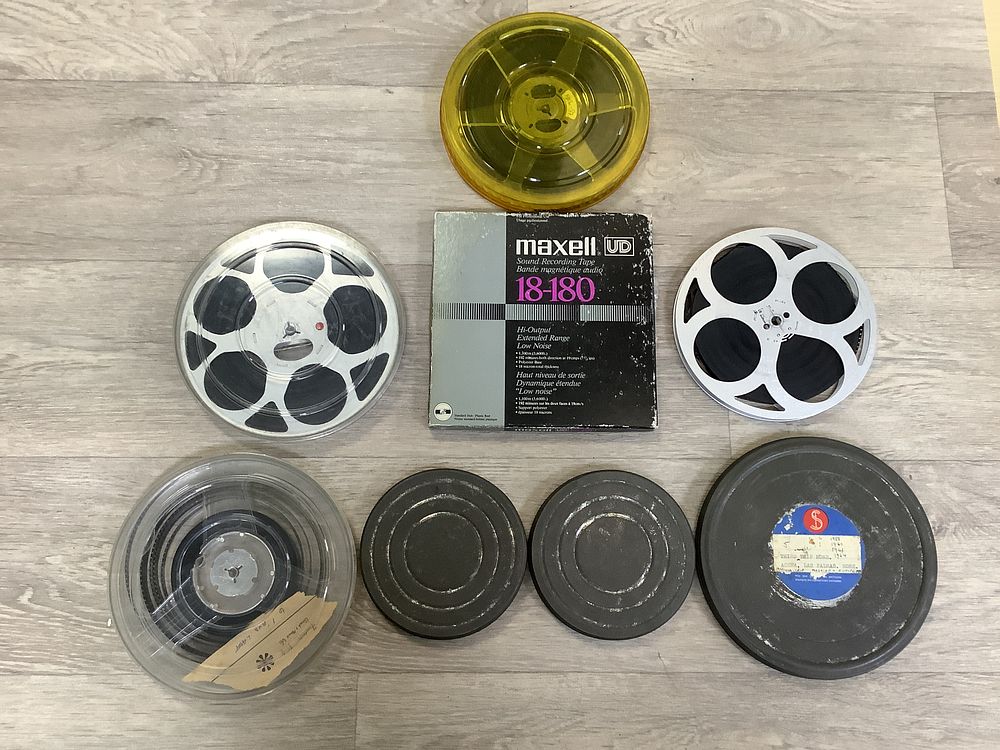 Lot 312: Maxell UD 18-180 and Vintage Audio Reels and Film Canisters - Used Condition