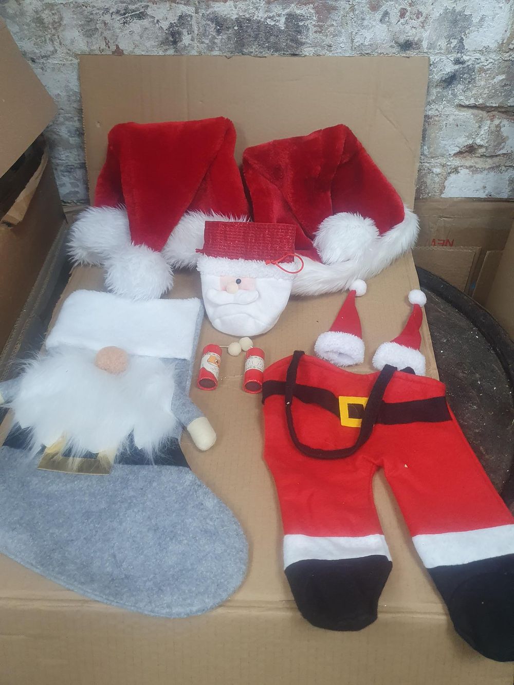 Lot 270: An Assortment of Contemporary Christmas Novelty Decorations and Stockings - Very Good Condition