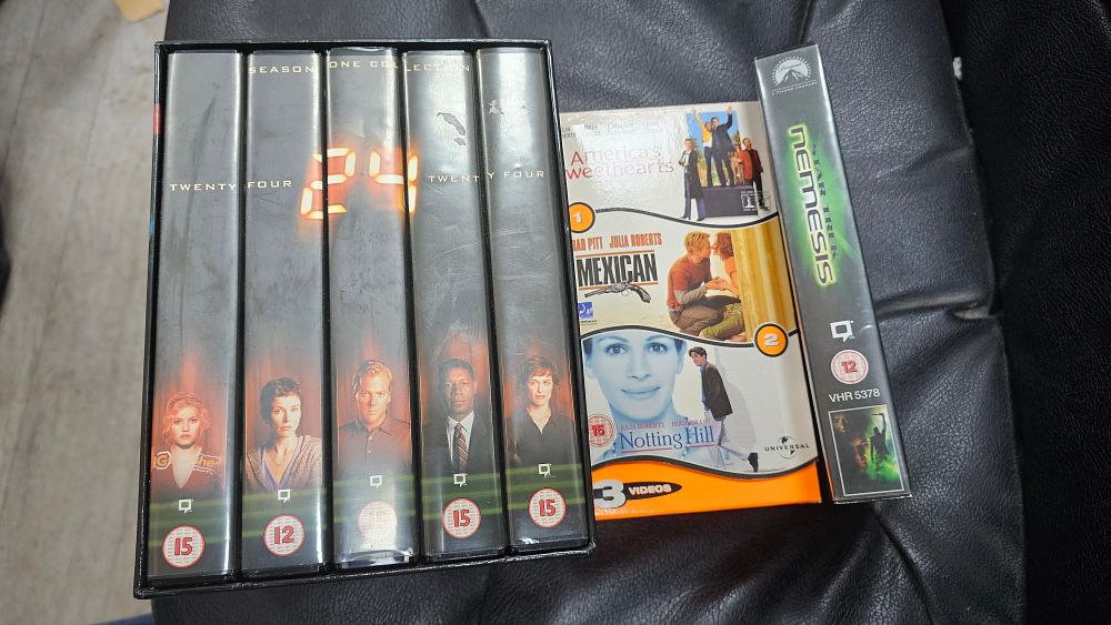 Lot 323: 24 Season One, Nemesis and Julia Roberts Triple Feature VHS Collection - Good Condition