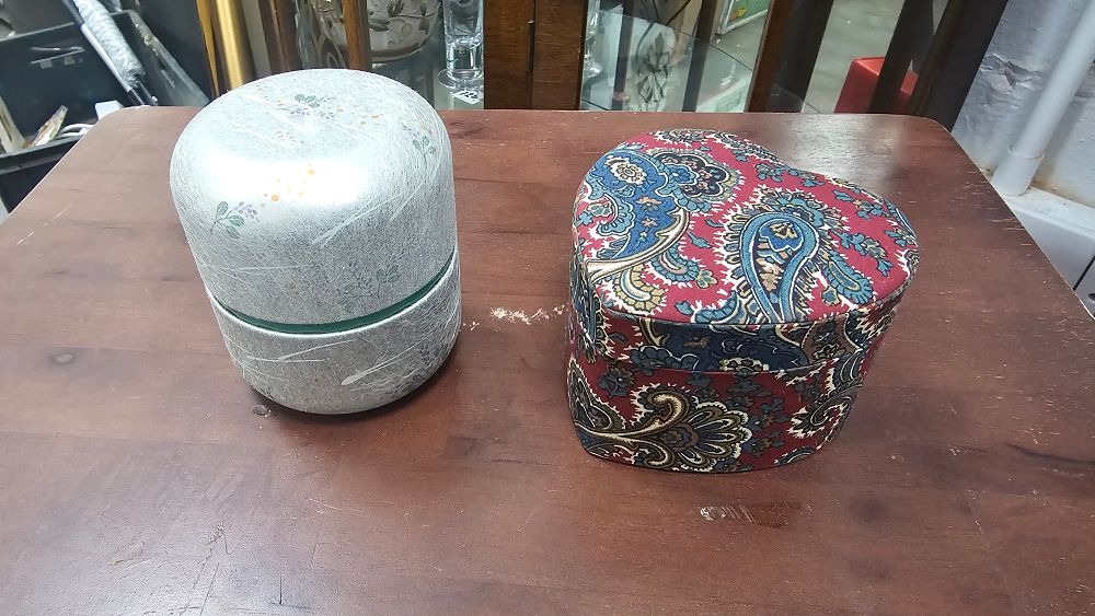 Lot 92: Two Tamaya Paisley and Floral Patterned Storage Containers