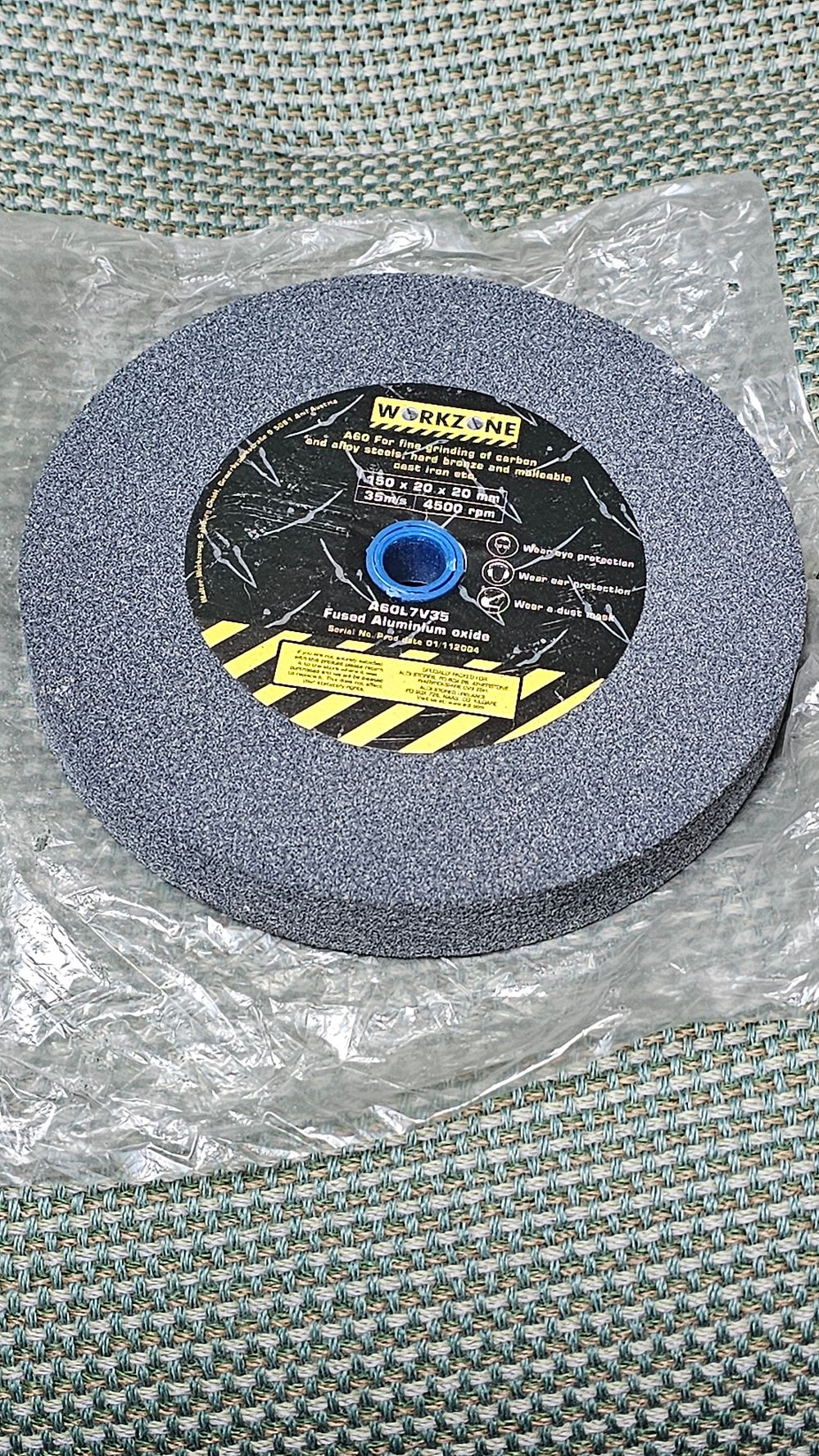 Lot 180: Workzone A60L7V35 Fused Aluminium Oxide Grinding Wheel - New Sealed
