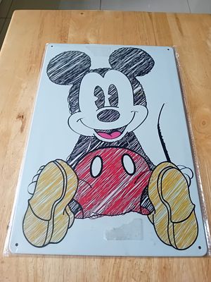 Disney Mickey Mouse Sketched Design Metal Sign by Pyramid International. Pyramid International 
