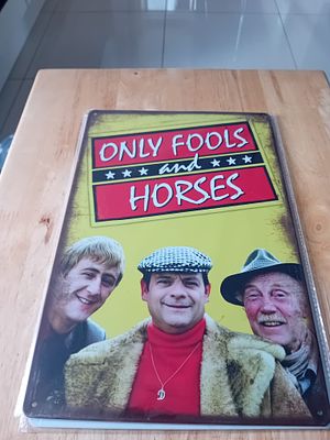 Only Fools and Horses Metal Wall Sign. A rectangular metal tin sign commemorating the British 
