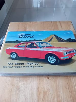 Ford Escort Mexico Retro Style Decorative Metal Advertising Sign. This decorative metal 
