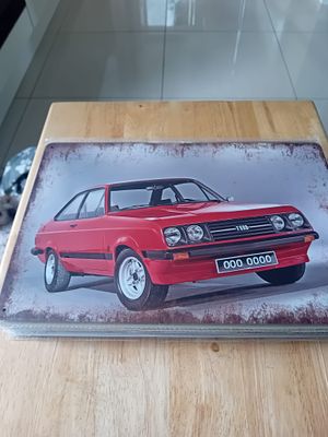 Ford Escort RS2000 MKII Decorative Wall Sign. A rectangular decorative wall sign featuring a 