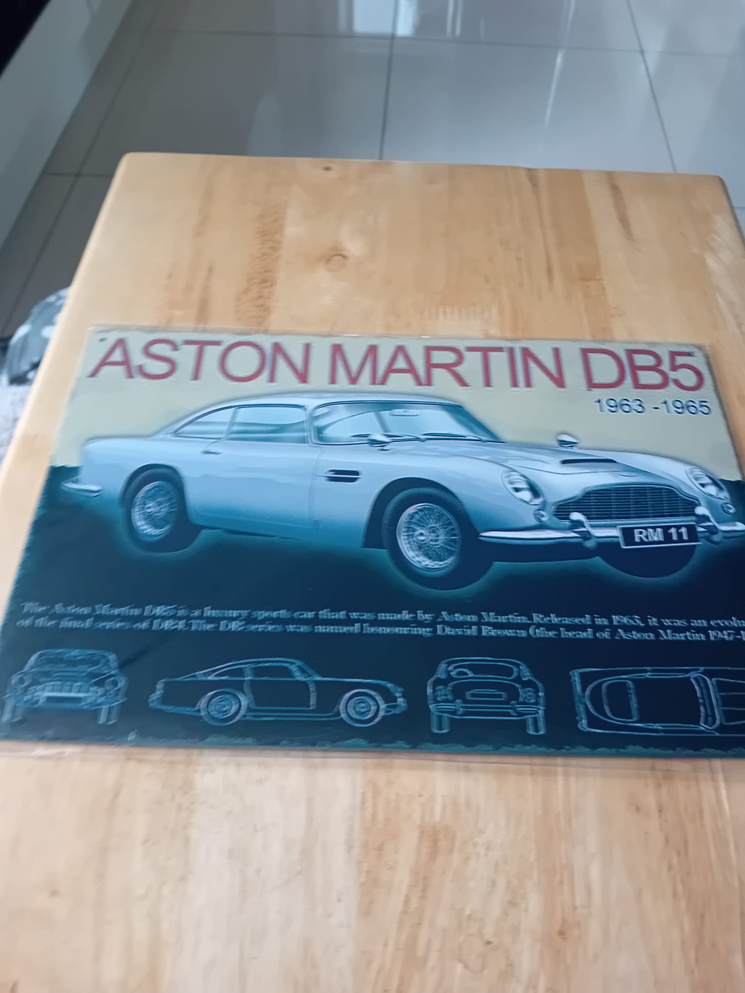 Aston Martin DB5 1963-1965 Decorative Metal Sign