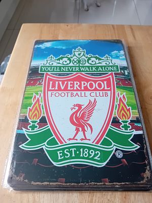 Liverpool Football Club Decorative Metal Wall Plaque Anfield Stadium. A decorative metal wall 