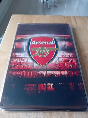 Arsenal Football Club Emirates Stadium Metal Wall Sign. A rectangular metal wall sign featuring 