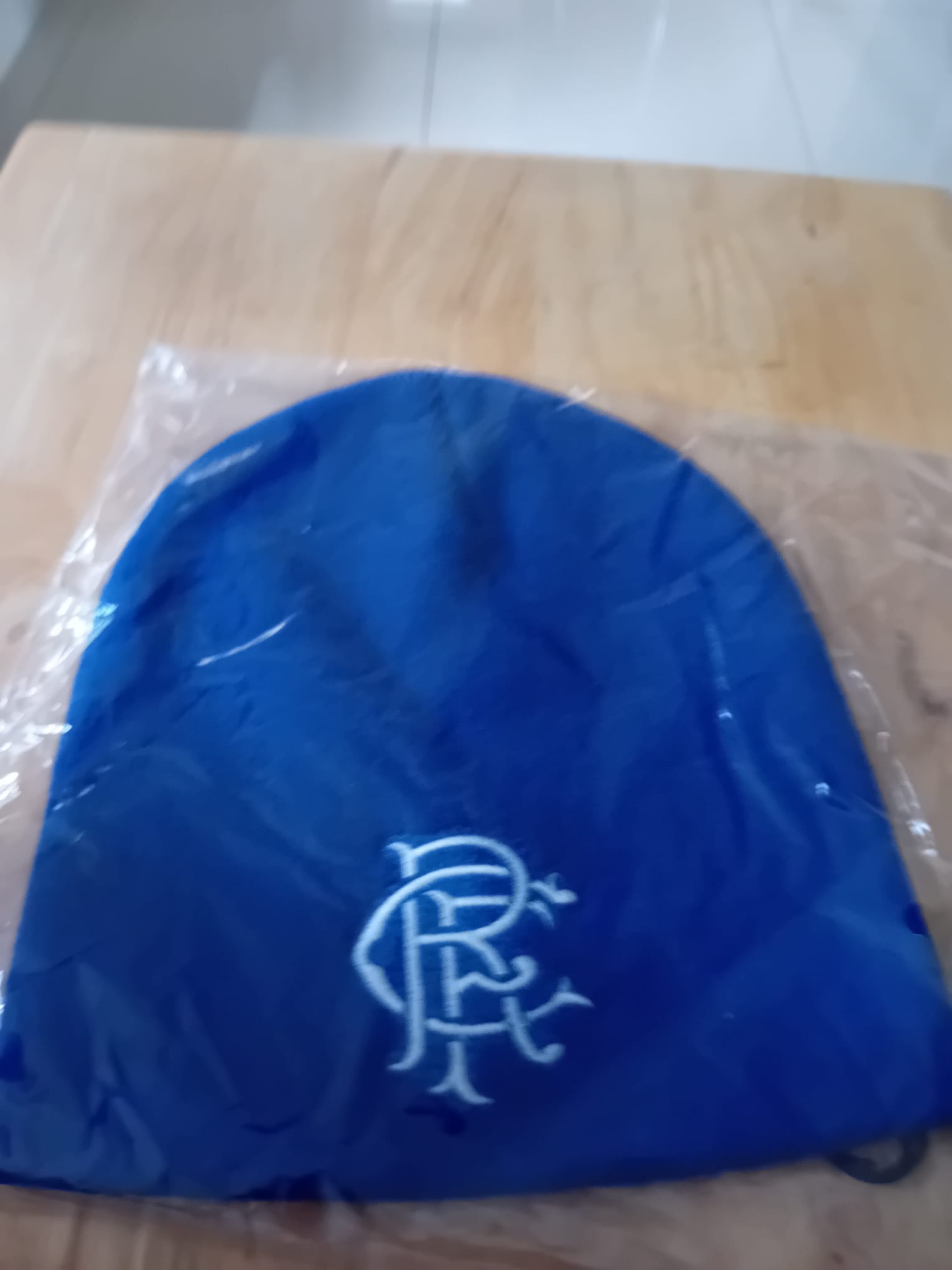 Official Glasgow Rangers Football Club Blue Knit Beanie Hat