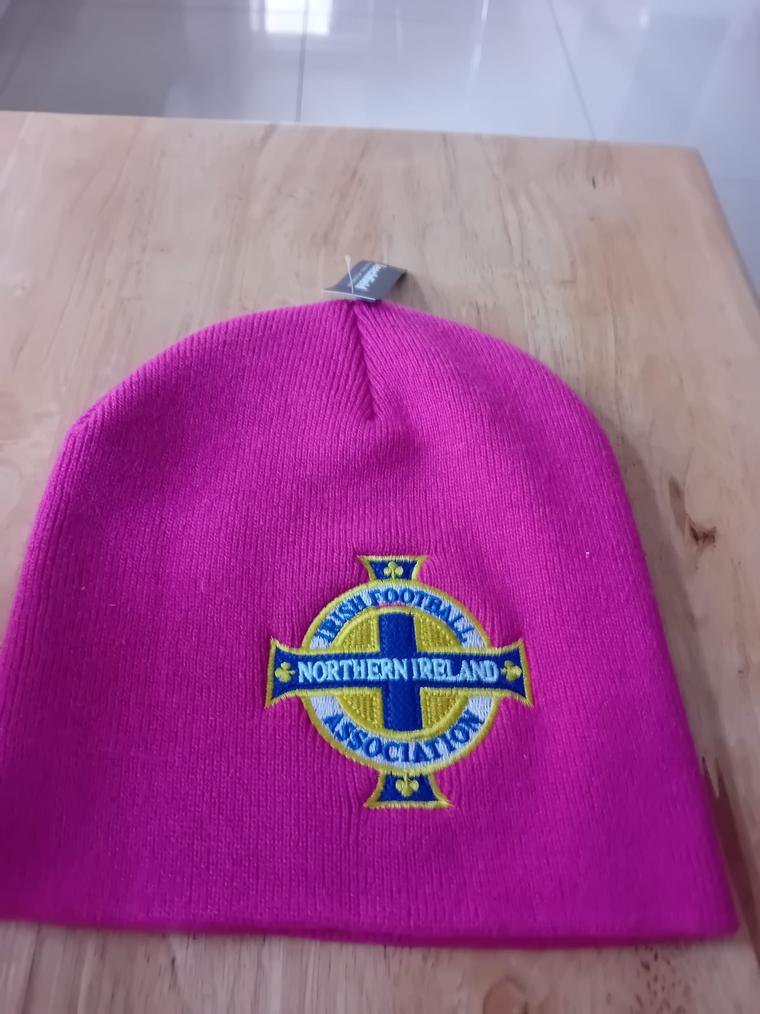 Northern Ireland Irish Football Association Fuchsia Pink Beanie Hat