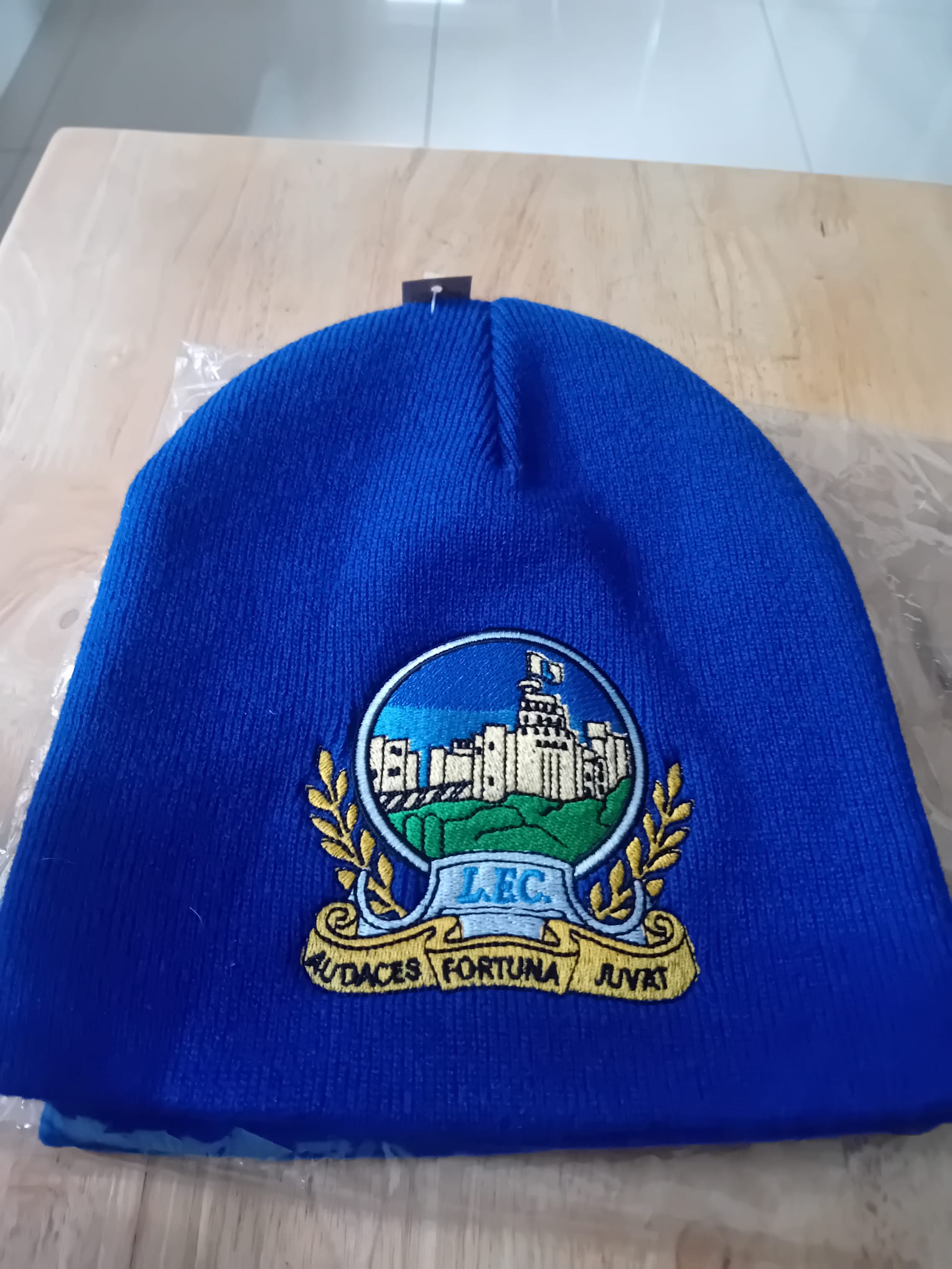 Linfield Football Club Embroidered Knit Beanie Hat