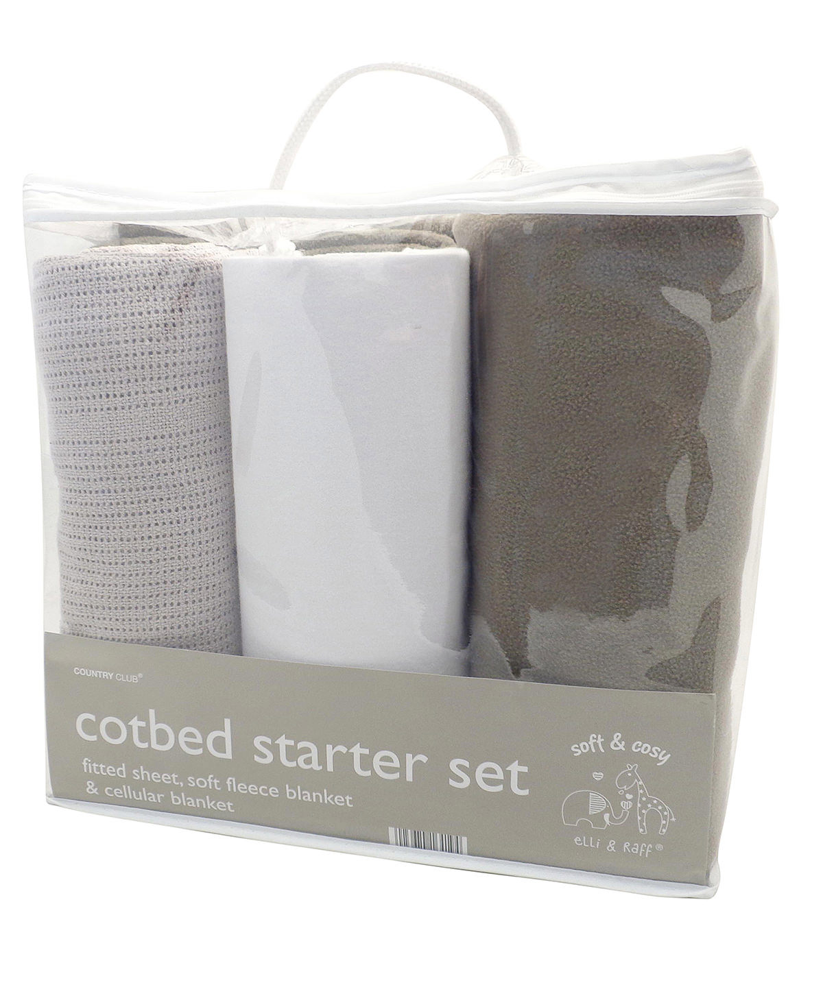 Baby cot bed set (3-piece) 
Dark Grey/White