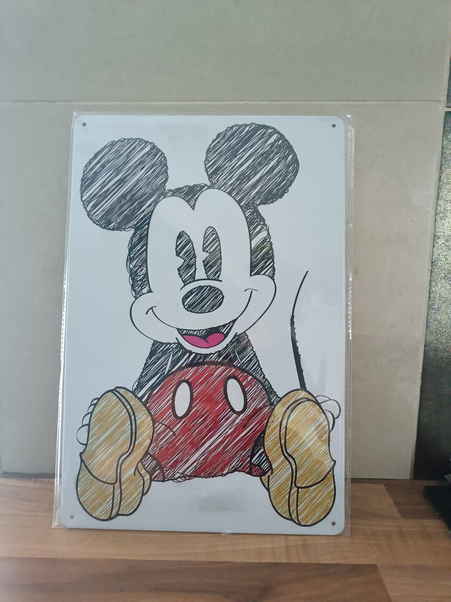 Disney Mickey Mouse Sketched Design Metal Sign by Pyramid International