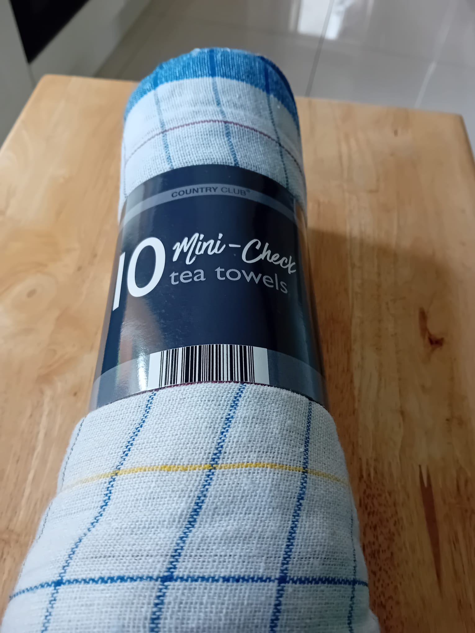 Bundle of 10 mini check tea towels brand new