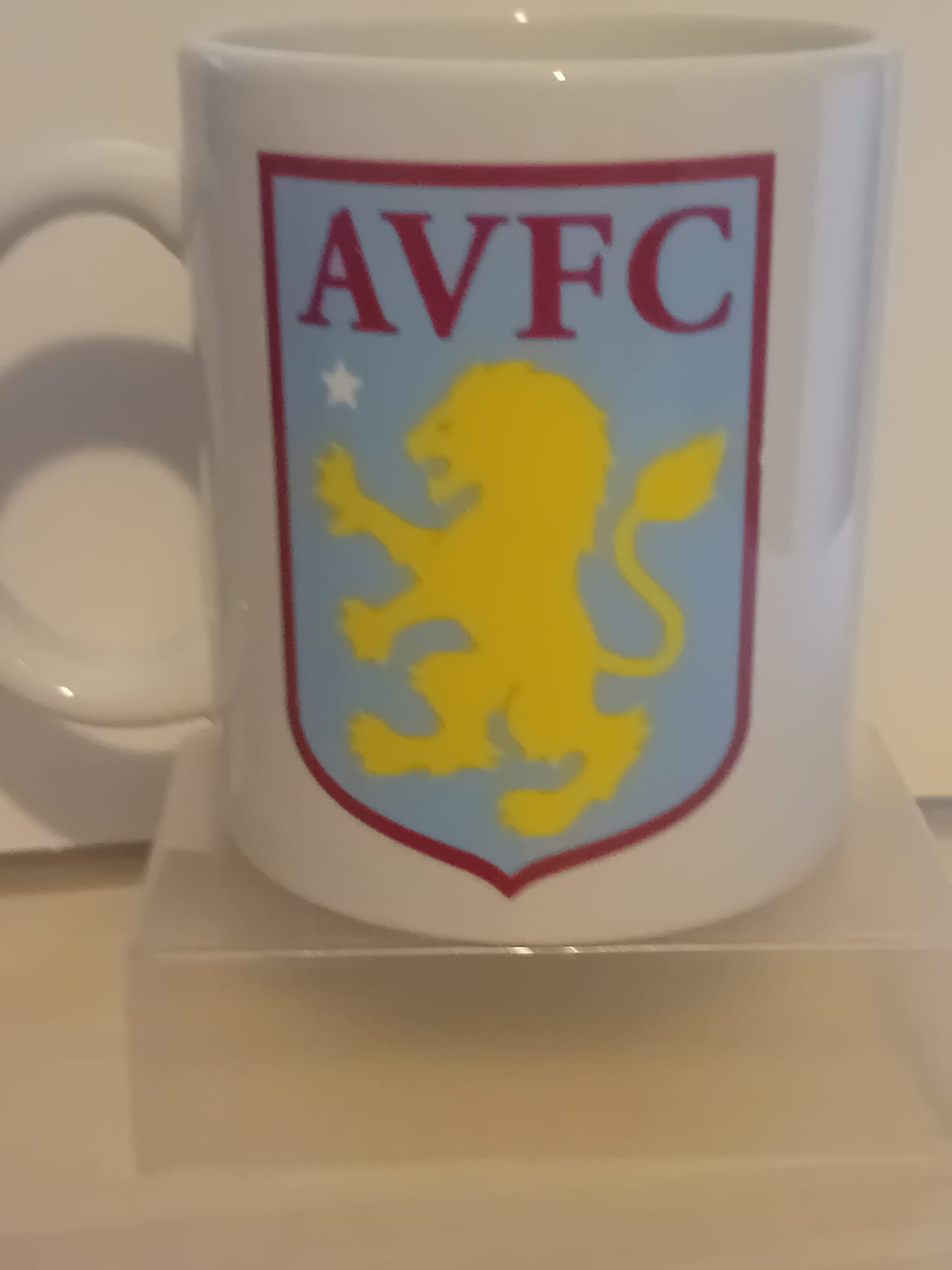 Aston Villa fc 11oz mug recommended handwash only