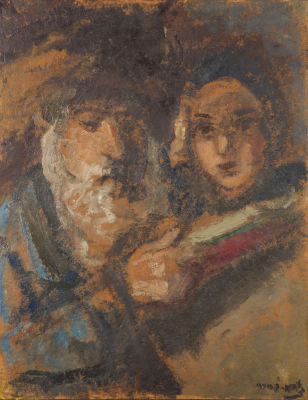 MANE-KATZ (1894-1962)CoupleOil on canvas pasted on panel.Signed lower right.72,5 x 56,3 cm