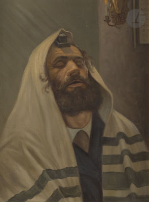 Konstantin SZEWCZENKO (1915-1991)Rabbi in prayerOil on canvas.Signed lower right.49 x 38 cmFramed.