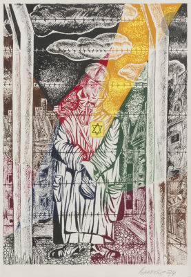 MODERN SCHOOLThe Wandering Jew, 1974Gouache and ink.Signed and dated lower right.36,5 x 26,5 cm