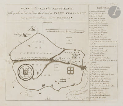 Plan of the city of Jerusalem as it is described in the books of the Old Testament, but 