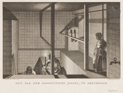 [MIKVEH]Caspar Philips JACOBSZ (1732-1789) after P. Wagenaar in 1783Het Bad der Hoogduitsche 