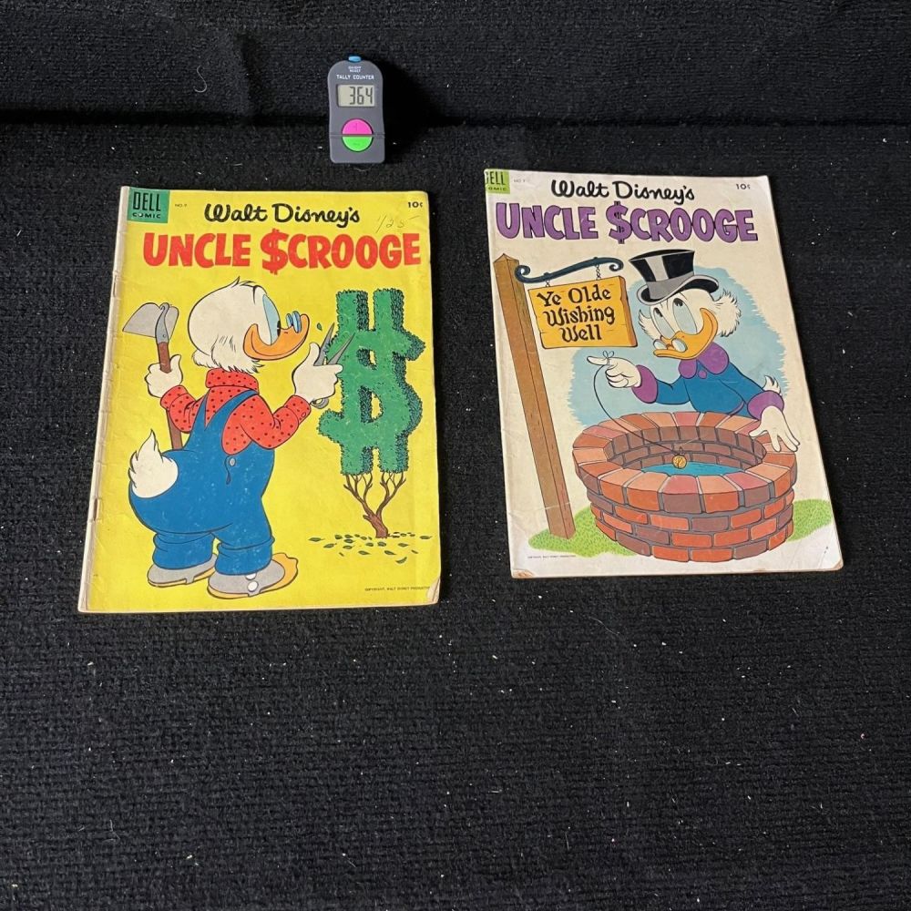 Lot 364: uncle Scrooge 7, 9, 10, & 11 Dell Golden Age