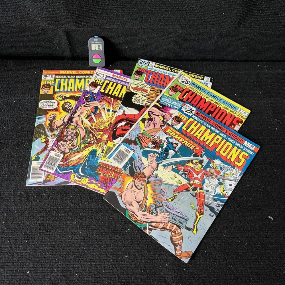 Lot 370: Champions 5, 6, 7, 8, & 10 Marvel Bronze Age