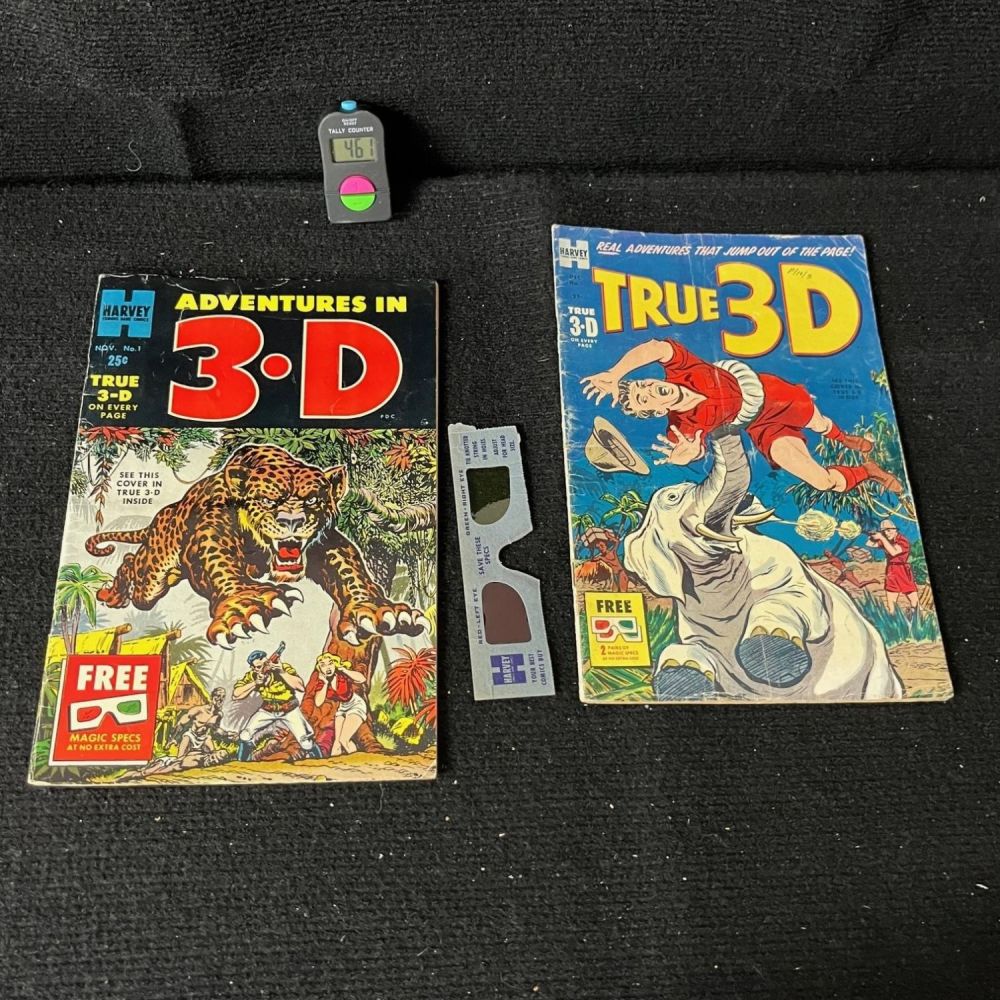 Lot 461: Harvey Golden Age 3-D comics w/ 3-D Glasses