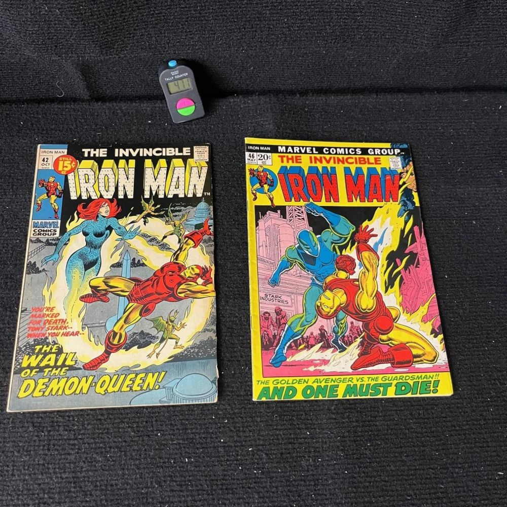 Lot 472: Iron Man 42, 46, & 45 Marvel Bronze Age