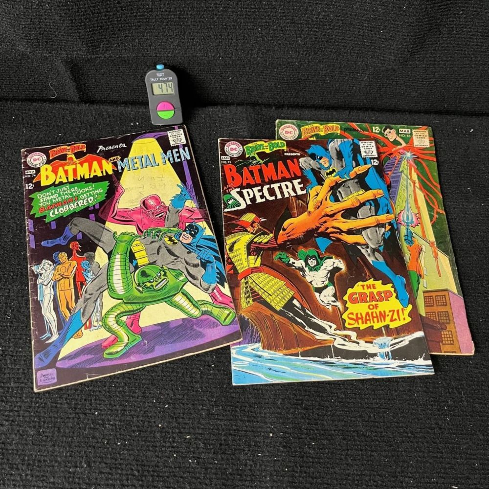 Lot 474: Batman in Brave & Bold 74, 75, 76 Silver Age