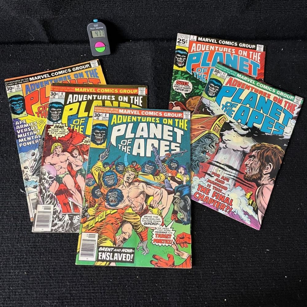 Lot 478: Planet of the Apes 7-11 Marve Bronze Age Series