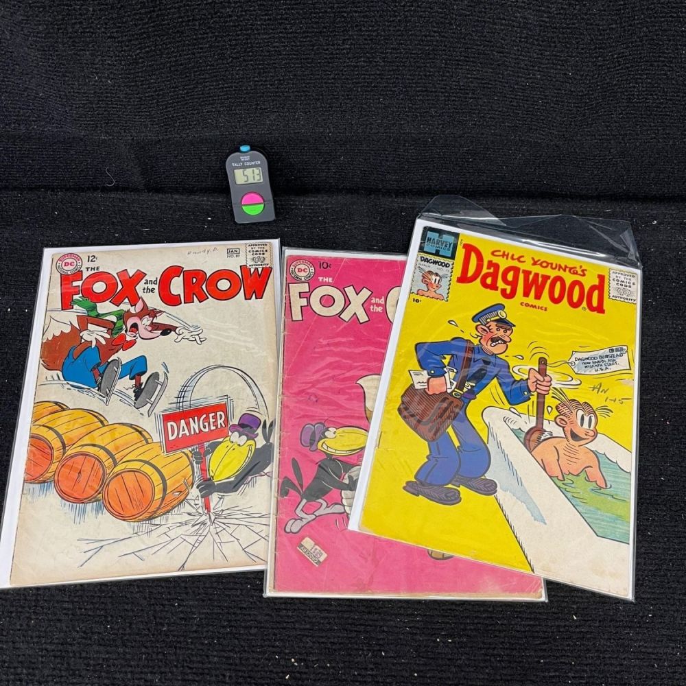 Lot 513: Golden & Silver Age Cartoon Comics w/ Fox & Crow