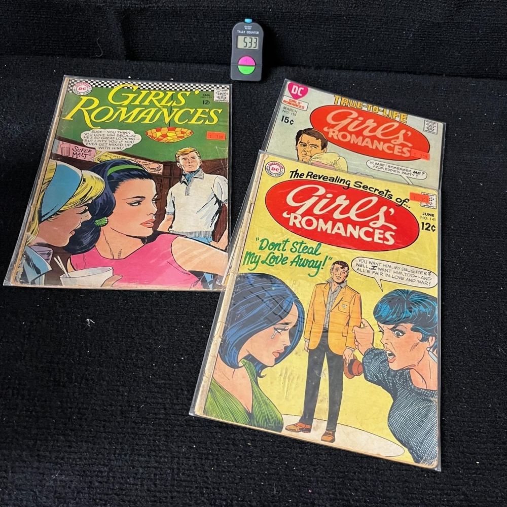 Lot 533: Girls' Romances DC Silver Age Romance lot