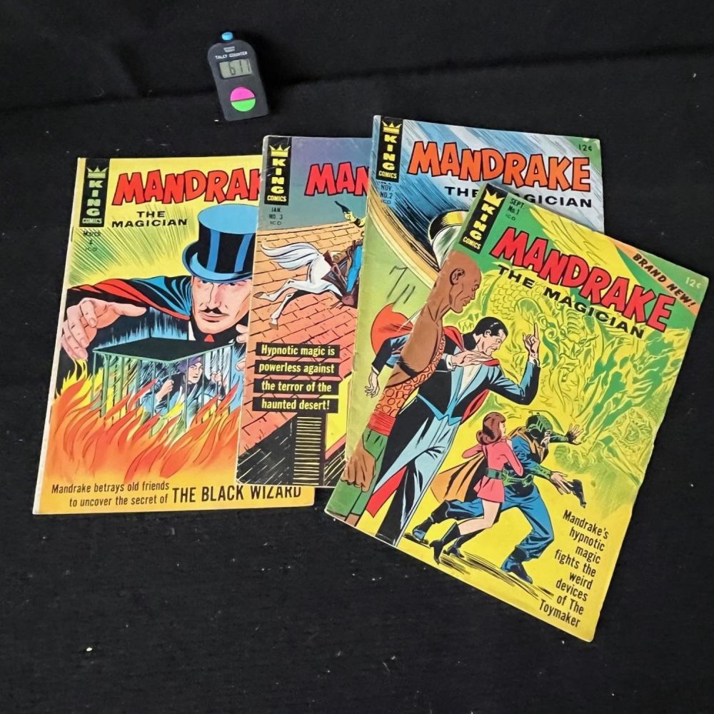 Lot 617: Mandrake the Magician 1-4 King Comics Series