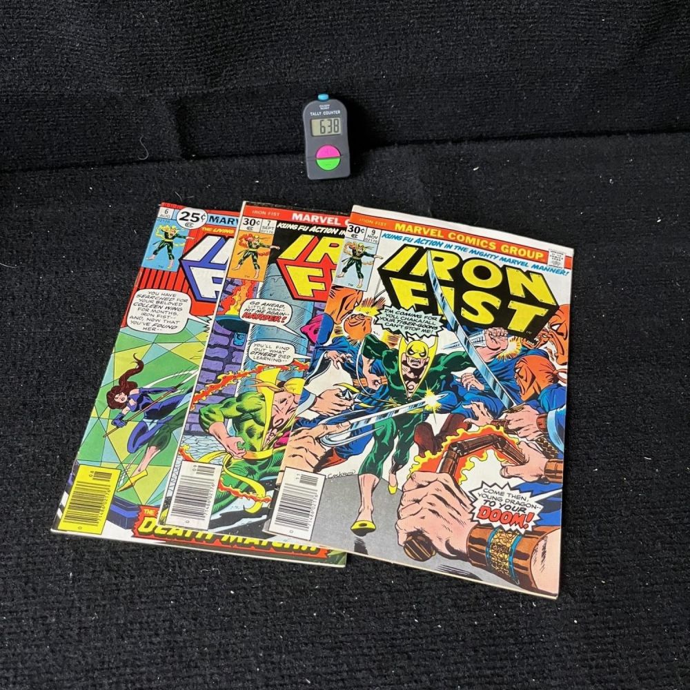 Lot 638: Iron Fist 6, 7 & 9 Marvel Bronze Age