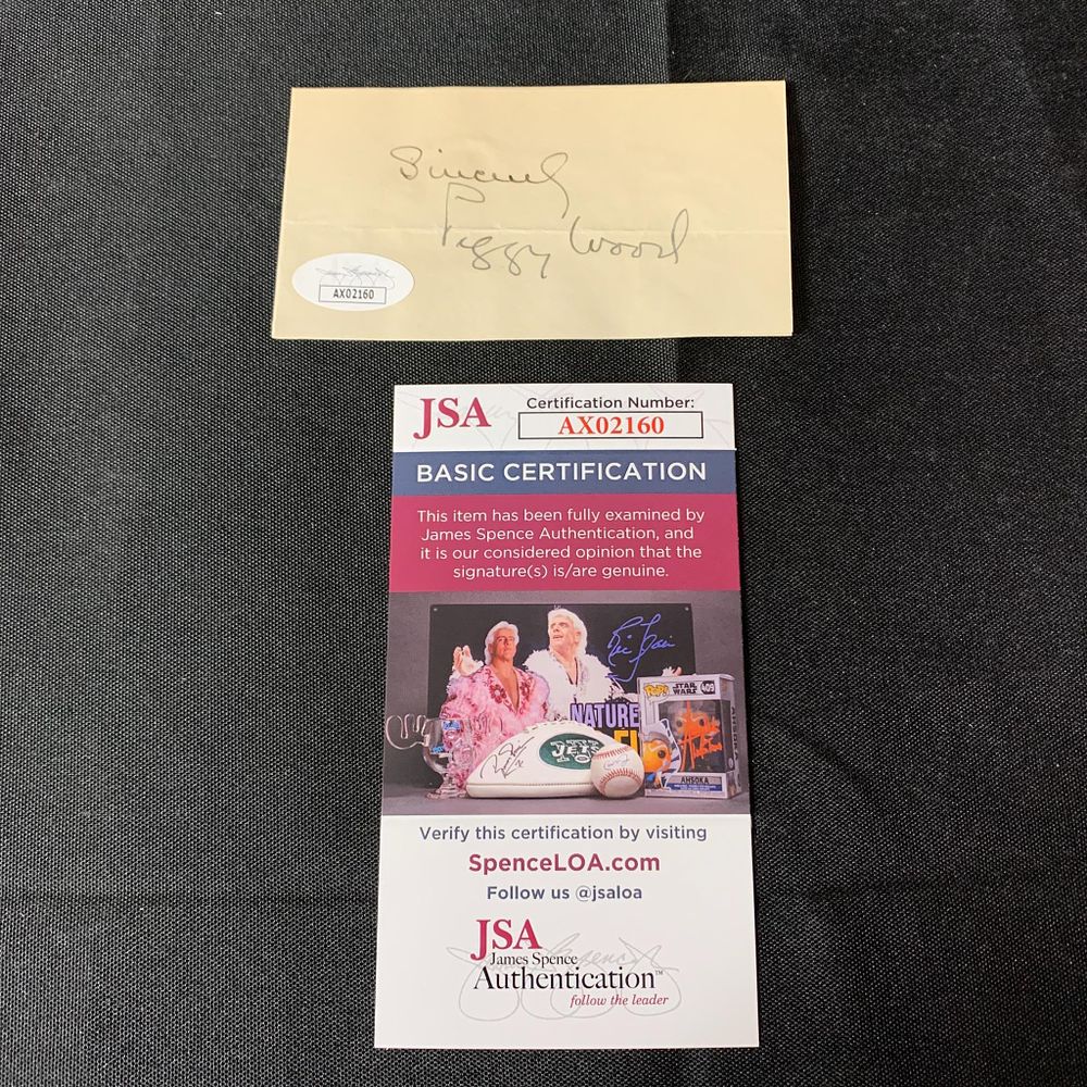 Lot 353: Peggy Wood Autograph JSA COA