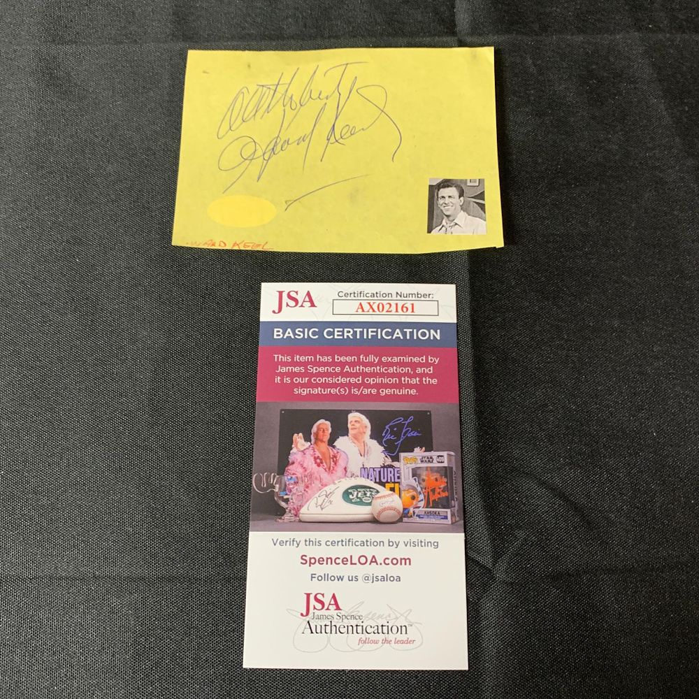 Lot 354: Howard Keel Autograph JSA COA