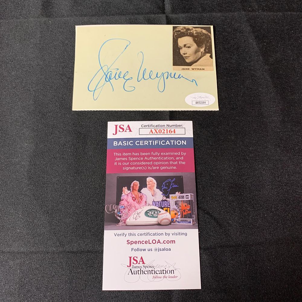 Lot 357: Jane Wyman Autograph JSA COA