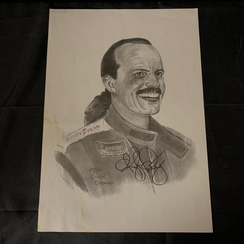 Lot 365: Kyle Petty Signed Print by Chuck Bernard