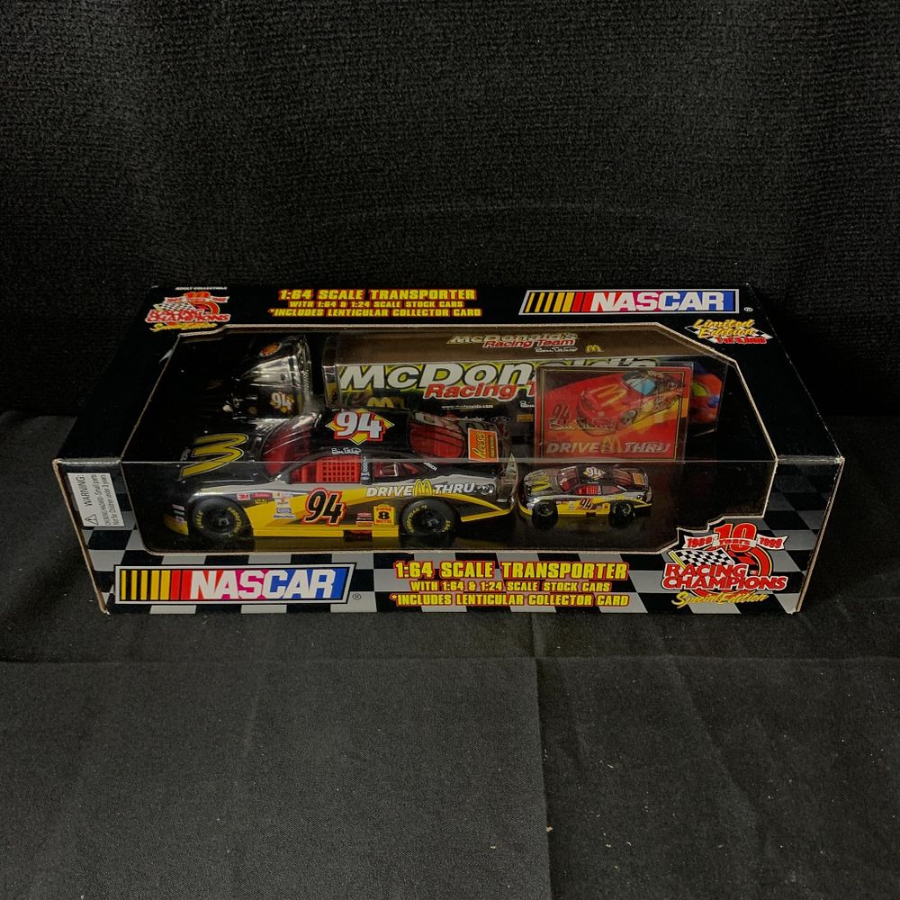 Lot 383: McDonalds Racing Transporter and Stock Car