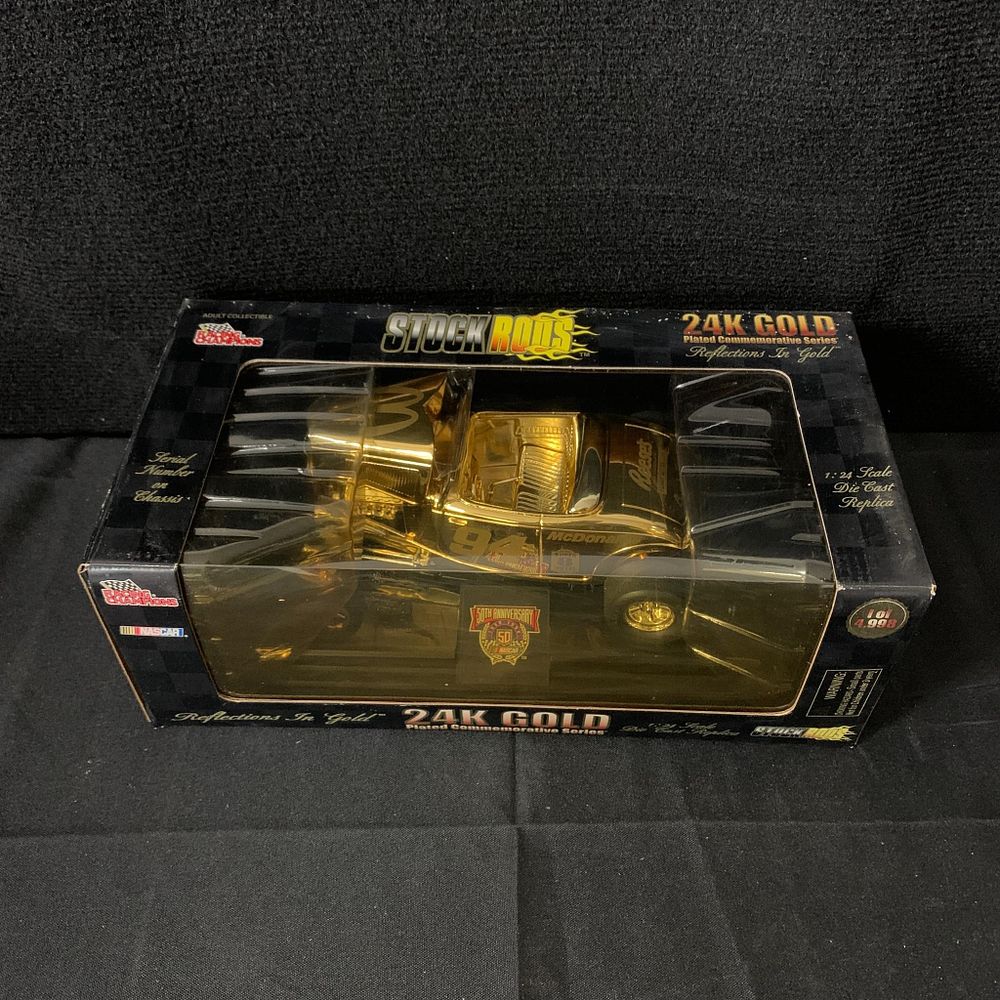Lot 384: 24k Gold Stock Rods McDonalds Car NIB