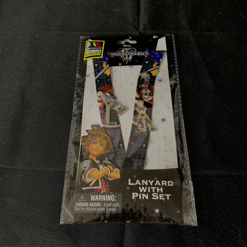 Lot 447: Kingdom Hearts Lanyard and Pins