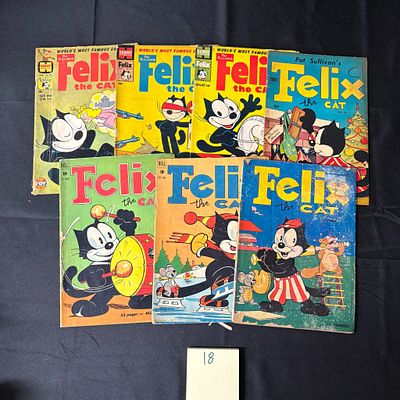 Felix the Cat Golden Age & Silver Age Comic Books. Please look at photos carefully. All sales 