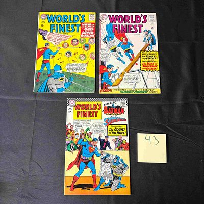 World's Finest 150, 153, 163 DC Silver Age Comics. Please look at photos carefully. All sales 