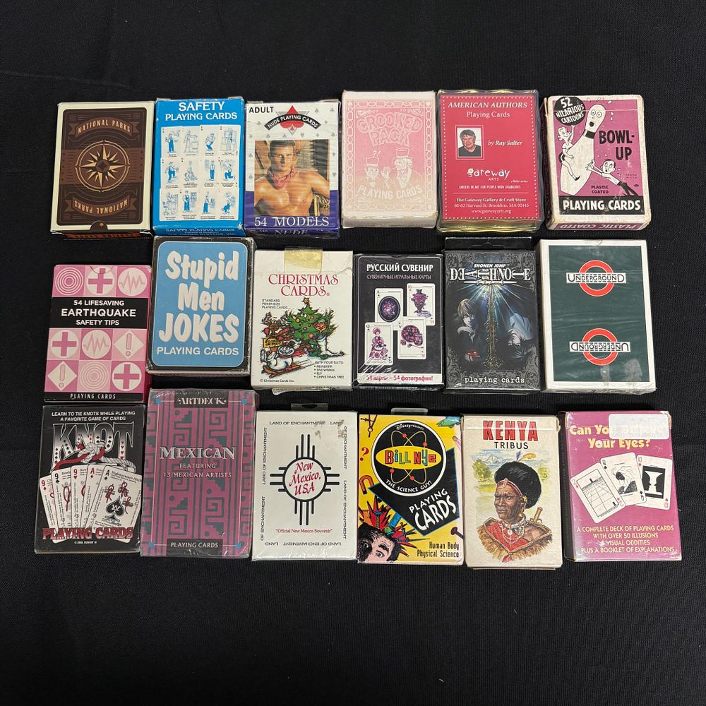 Playing Card Decks, Some Sealed. Lot of playing card decks. All items are sold as is. Please 