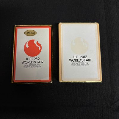 1982 World's Fair Playing Cards, partial seal. 1982 World's Fair Knoxville Tennessee. The deck